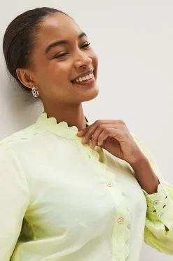Next Lime Green Craft Detail Blouse -Women's Shirts & Blouses Sales D08882s3