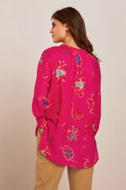 Next Curved Hem Long Sleeve Tunic V-Neck Top -Women's Shirts & Blouses Sales D09 557s3