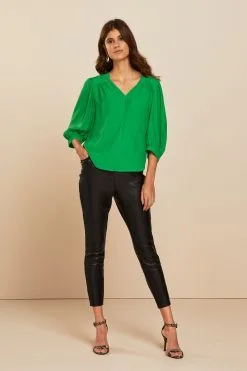 Next Curved Hem 3/4 Sleeve V-Neck Top -Women's Shirts & Blouses Sales D09 755s3