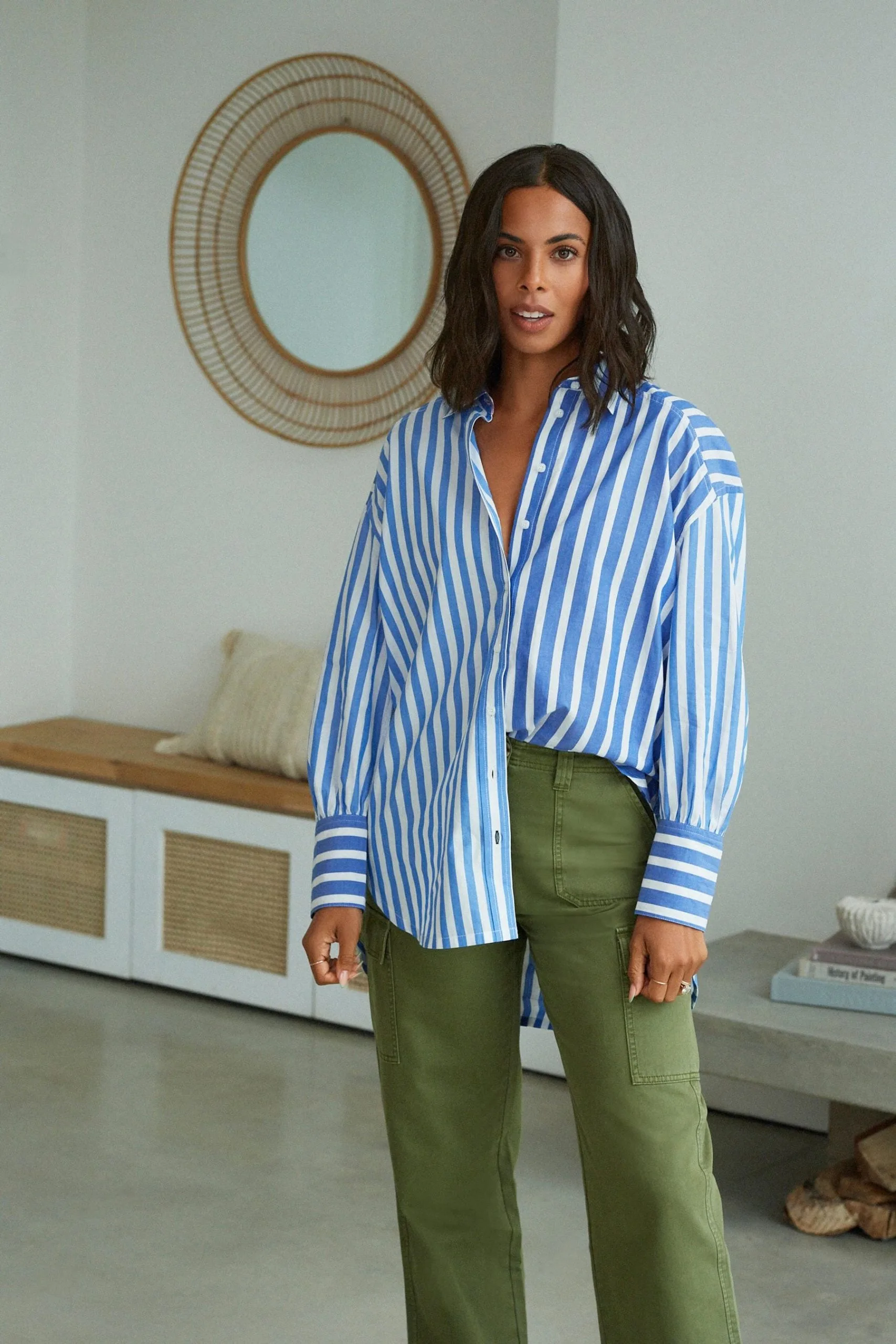 Next Oversized Striped Long Sleeve Cotton Shirt 3 Next Oversized Striped Long Sleeve Cotton Shirt