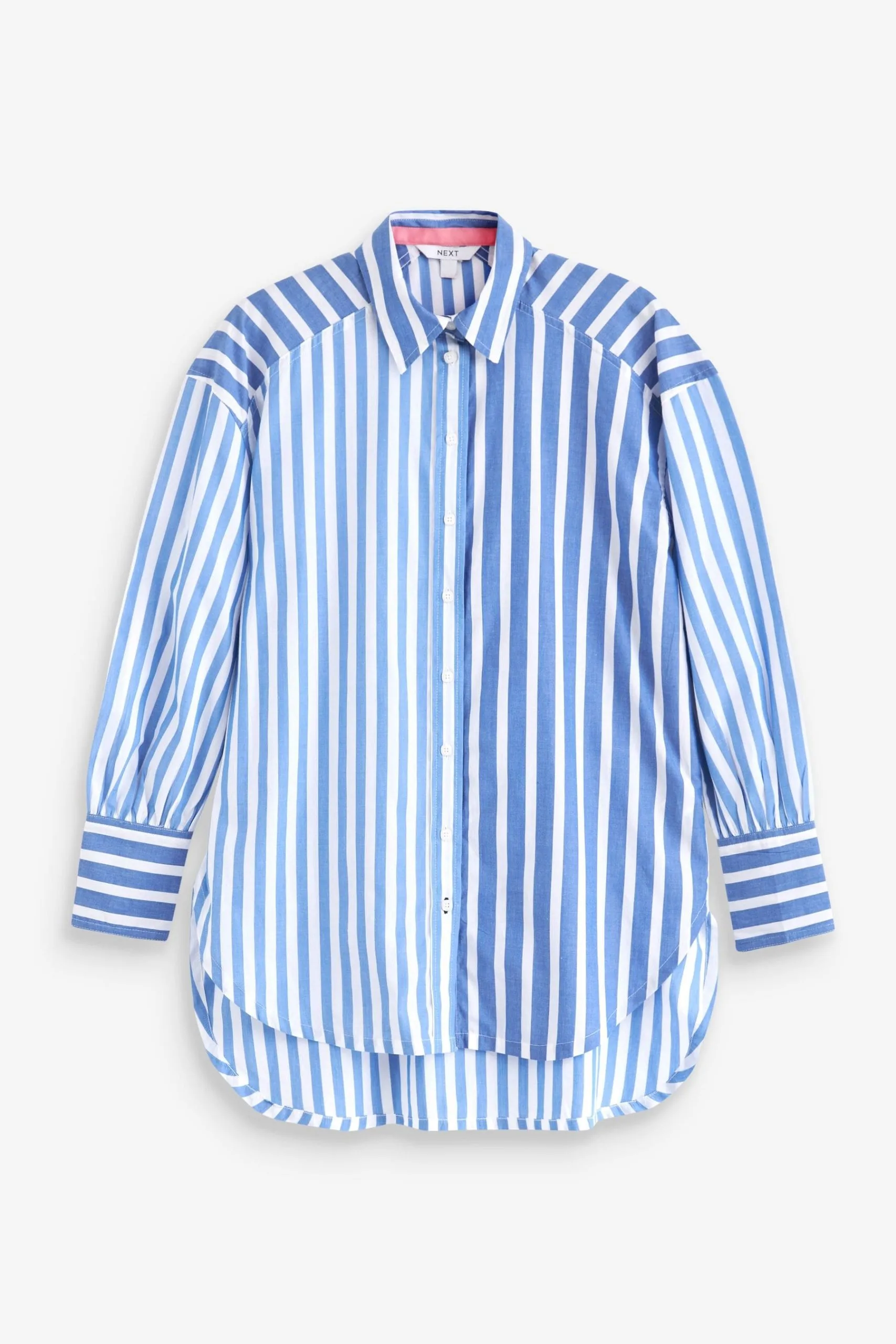 Next Oversized Striped Long Sleeve Cotton Shirt 6 Next Oversized Striped Long Sleeve Cotton Shirt - Image 4