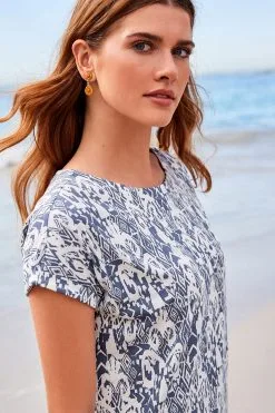 Next Cotton Relaxed Cap Sleeve T-Shirt Dress -Women's Shirts & Blouses Sales D14 224s4