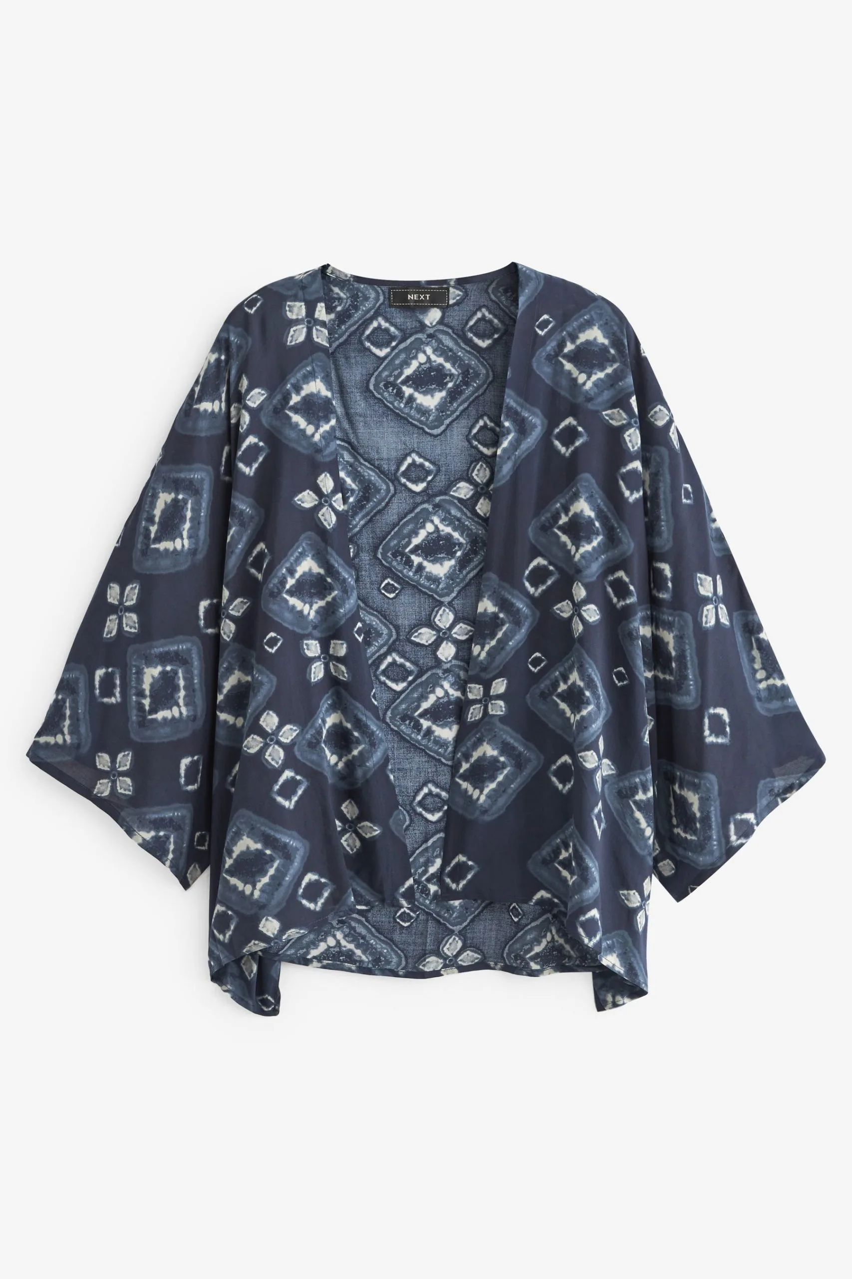 Next Navy Tie Dye Tile Print Kimono 8 Next Navy Tie Dye Tile Print Kimono - Image 6