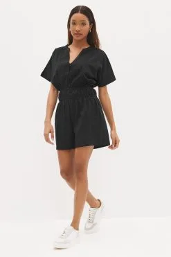 Next Black Embroidery Detail Playsuit 9 Next Black Embroidery Detail Playsuit -Women's Shirts & Blouses Sales D15781s3