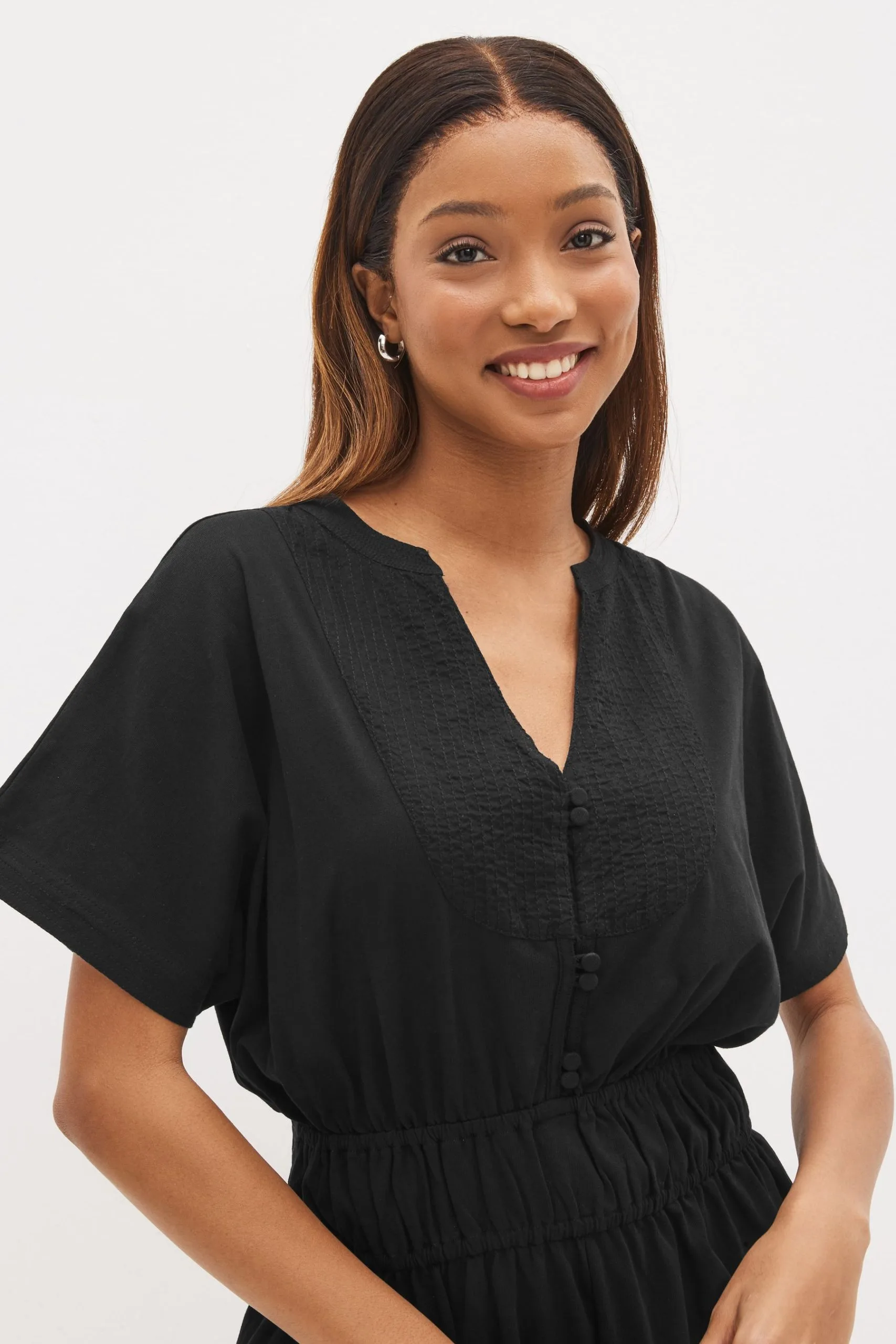 Next Black Embroidery Detail Playsuit 6 Next Black Embroidery Detail Playsuit - Image 4