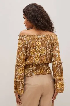 Next Bandeau Long Sleeve Sparkle Top -Women's Shirts & Blouses Sales D15837s3