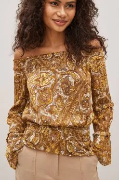 Next Bandeau Long Sleeve Sparkle Top -Women's Shirts & Blouses Sales D15837s4