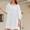 Next Off The Shoulder Square Neck Tiered Mini Dress -Women's Shirts & Blouses Sales D15856s