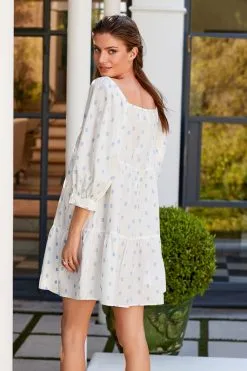 Next Off The Shoulder Square Neck Tiered Mini Dress -Women's Shirts & Blouses Sales D15856s3