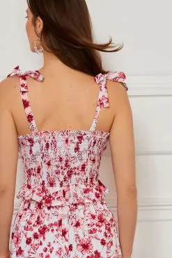 Next Red Floral Strappy Cami Top -Women's Shirts & Blouses Sales D20177s3