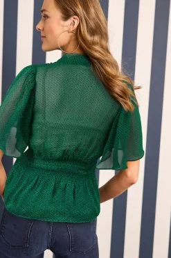 Next X Celia Birtwell Tie Neck Short Sleeve Blouse -Women's Shirts & Blouses Sales D21 541s3