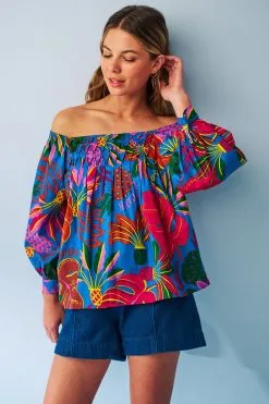 Next Off The Shoulder Square Neck Long Sleeve Top