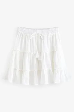 Next Cotton Tiered Mini Skirt -Women's Shirts & Blouses Sales D21586s6