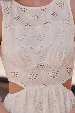 Next Broderie 100% Cotton Sleeveless Cut-Out Midi Dress 10 Next Broderie 100% Cotton Sleeveless Cut-Out Midi Dress -Women's Shirts & Blouses Sales D23 826s4