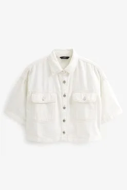 Next Cropped Denim Shirt 7 Next Cropped Denim Shirt -Women's Shirts & Blouses Sales D24041s5