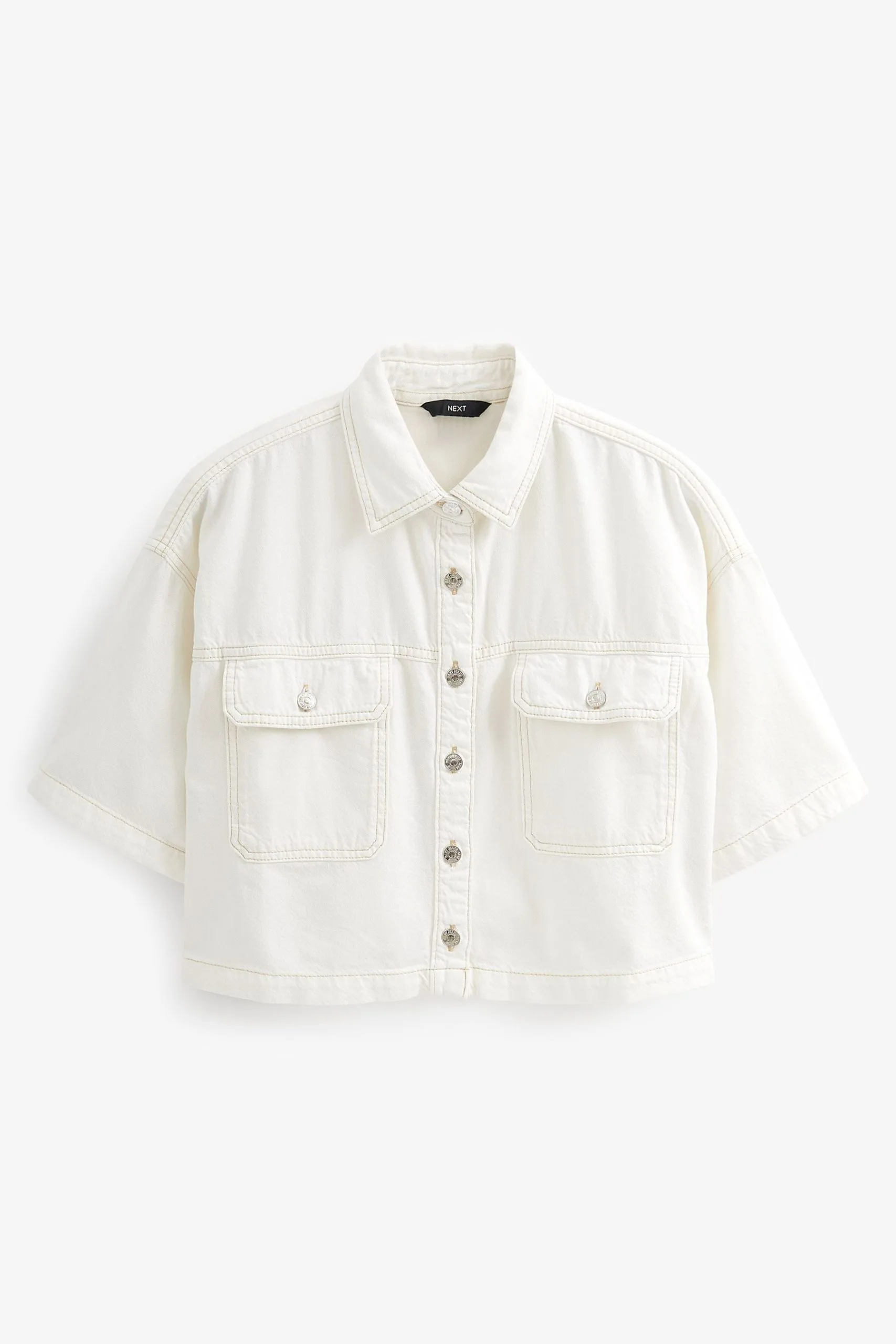 Next Cropped Denim Shirt 5 Next Cropped Denim Shirt - Image 3