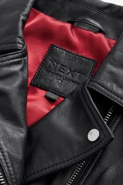 Next Black Leather Biker Jacket -Women's Shirts & Blouses Sales D27 349s10