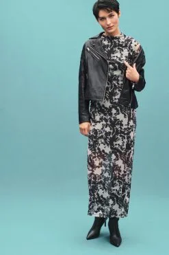 Next Black Leather Biker Jacket -Women's Shirts & Blouses Sales D27 349s5