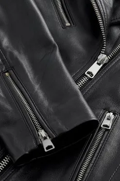 Next Black Leather Biker Jacket -Women's Shirts & Blouses Sales D27 349s8