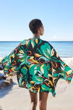 Next Multi Black Floral Kimono -Women's Shirts & Blouses Sales D28 375s3