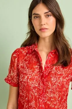 Next Short Sleeve Shirred Shirt -Women's Shirts & Blouses Sales D39207s4