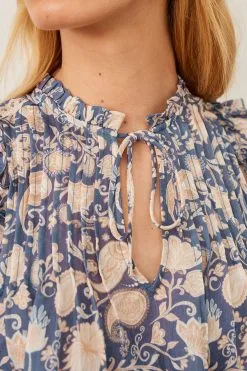 Next Flutter Sleeve Pintuck V-Neck Short Sleeve Blouse -Women's Shirts & Blouses Sales D41 972s4