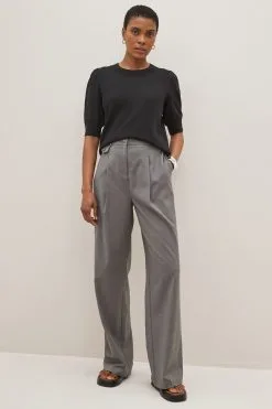 Next Gem Detail Short Sleeve Knit Top -Women's Shirts & Blouses Sales D49 298s2