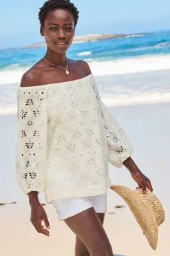Next Off The Shoulder Broderie Top