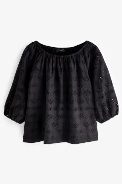 Next Off The Shoulder Broderie Top -Women's Shirts & Blouses Sales D52 298s5