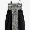Next Black Embroidered Mini Dress -Women's Shirts & Blouses Sales D53821s