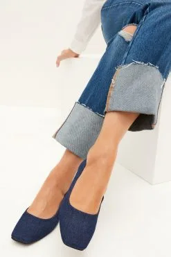 Next Denim Forever Comfort® Square Toe Ballerina Shoes