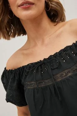 Next Lace Detail Short Sleeve Top -Women's Shirts & Blouses Sales D57638s5