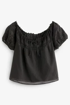 Next Lace Detail Short Sleeve Top -Women's Shirts & Blouses Sales D57638s6