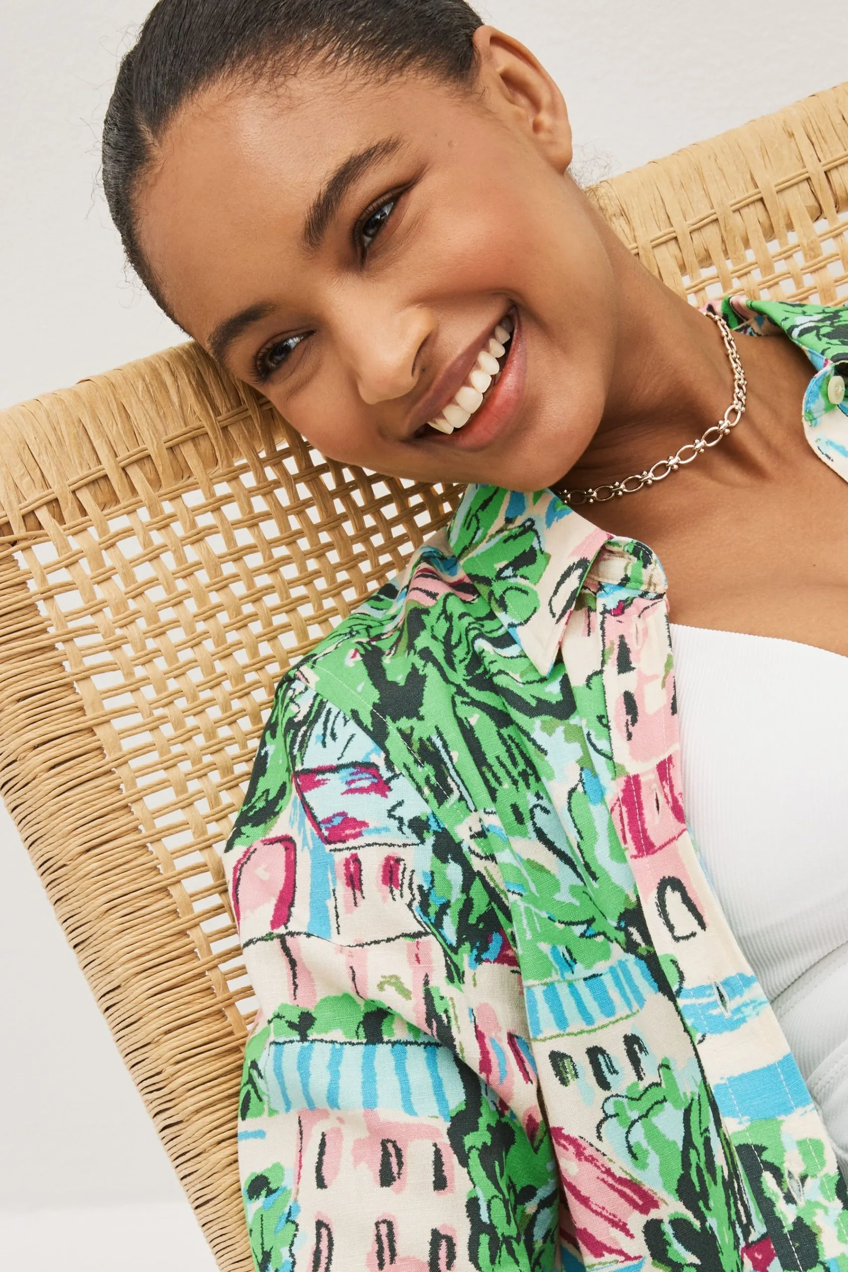 Next Multi Print Oversized Shirt 7 Next Multi Print Oversized Shirt - Image 5