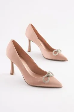 Next Forever Comfort® Bow Trim Curvy Heel Court Shoes -Women's Shirts & Blouses Sales D71 546s5