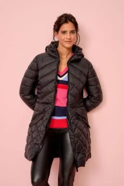 Next Black Padded Hooded Coat