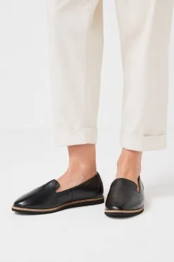 Next Black Forever Comfort Leather EVA Slip On Shoes