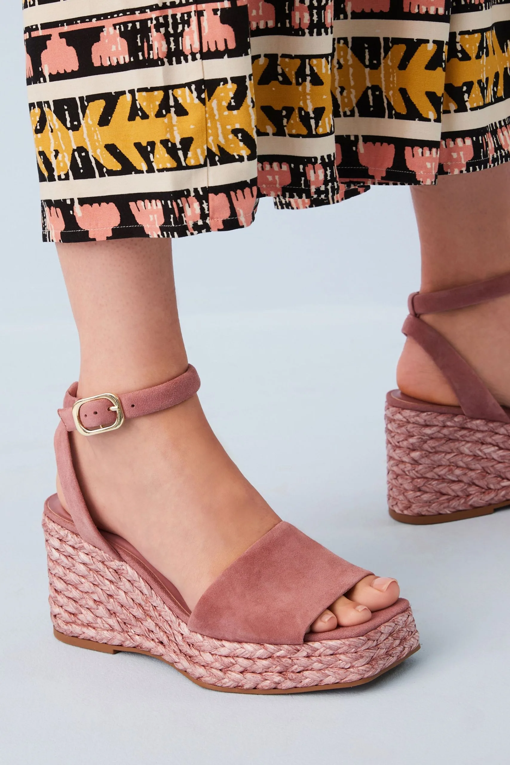 Next Forever Comfort® Leather Raffia High Wedges 4 Next Forever Comfort® Leather Raffia High Wedges - Image 2