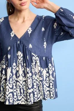 Next Long Sleeve V-Neck Blouse -Women's Shirts & Blouses Sales M68 345s4