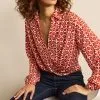 Next Twist Front Long Sleeve Collar Shirt -Women's Shirts & Blouses Sales M75688s