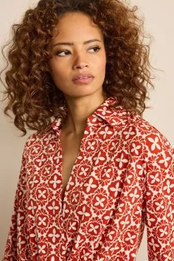 Next Twist Front Long Sleeve Collar Shirt -Women's Shirts & Blouses Sales M75688s4