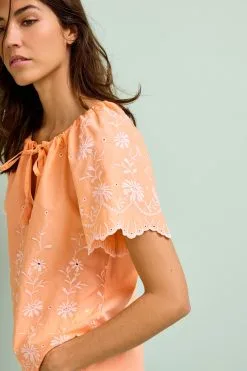 Next Embroidered Short Sleeve Woven Mix Kaftan Top -Women's Shirts & Blouses Sales M97 608s4