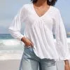 Next Long Sleeve V-Neck Blouse -Women's Shirts & Blouses Sales T11 291s