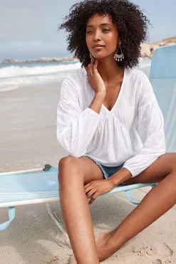 Next Long Sleeve V-Neck Blouse -Women's Shirts & Blouses Sales T11 291s5