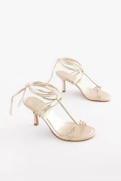 Next Signature Leather T-Bar Wrap Sandals