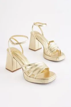 Next Forever Comfort® Strappy Platform Heel Sandals