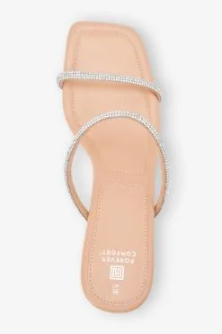 Next Nude Cream Forever Comfort® Double Band Mules -Women's Shirts & Blouses Sales T11271s5