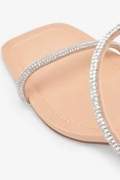 Next Nude Cream Forever Comfort® Double Band Mules -Women's Shirts & Blouses Sales T11271s6