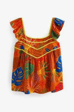 Next Ruffle Sleeve Cami Top -Women's Shirts & Blouses Sales T30 830s4