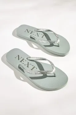 Next Glitter Beach Flip Flops